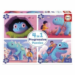 Set de 4 Puzzles Educa Friendly Dinosaurs